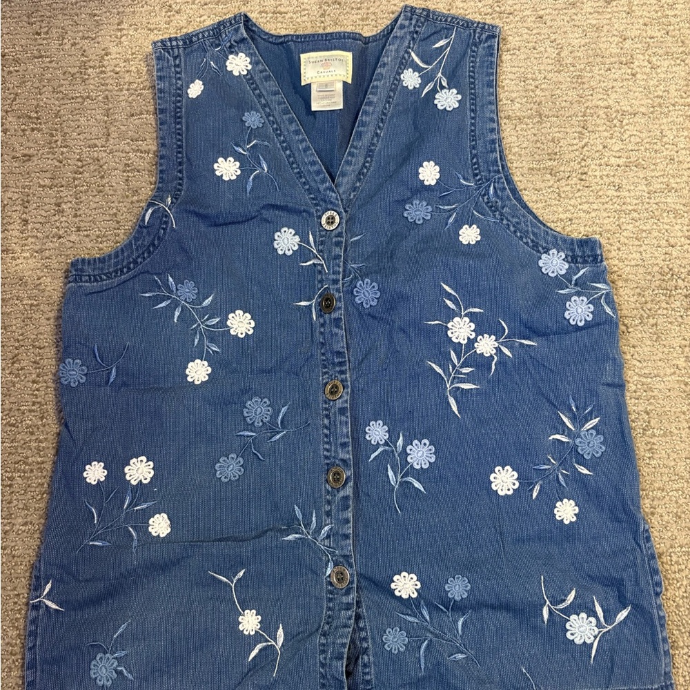Susan Bristol Blue Denim Vest